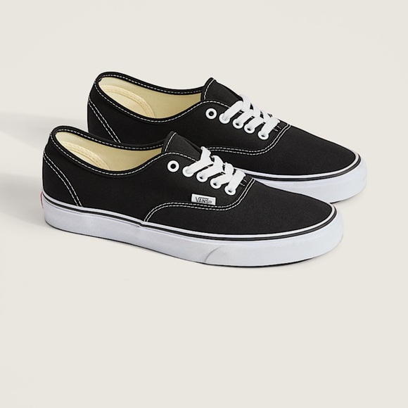 New Vans Black Authentic Shoe 6.5 Lifestyle, Original Icon, Lightweight Canvas - Picture 10 of 11